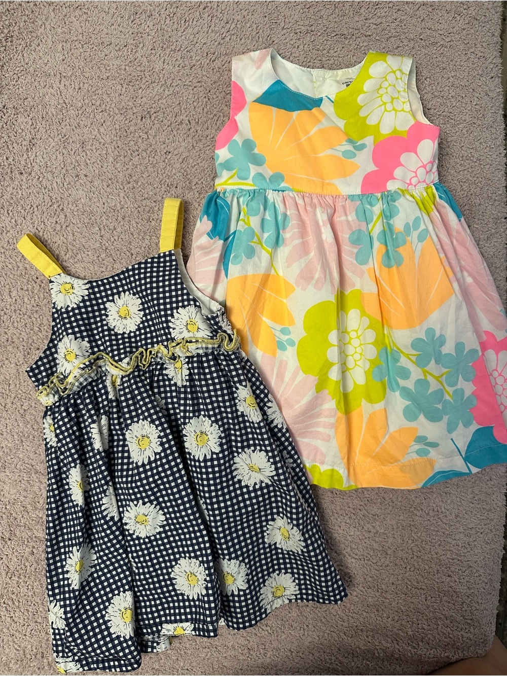 Carter’s + Picapino 18M Floral Dress Bundle 🌸 Gingham Daisy Spring Dresses
